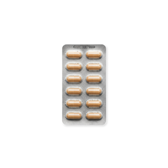 supplement capsules in PVC or Alu-Alu blister packaging